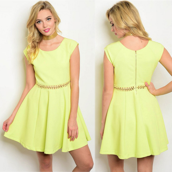 neon skater dress